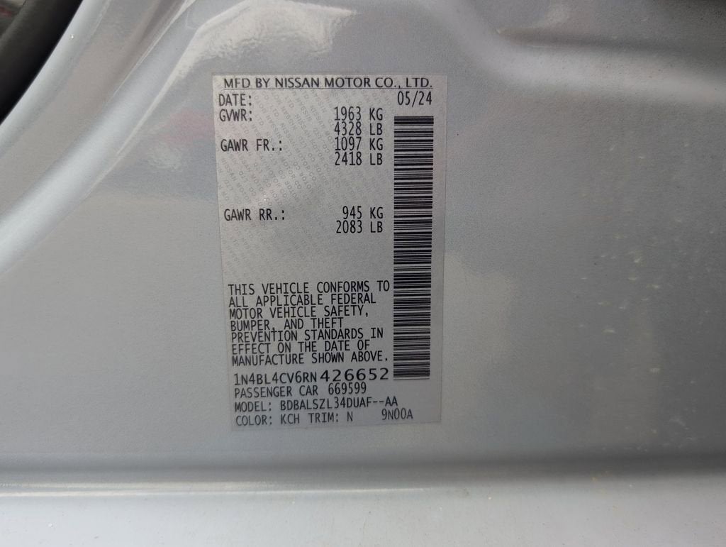 2024 Nissan Altima SR FWD