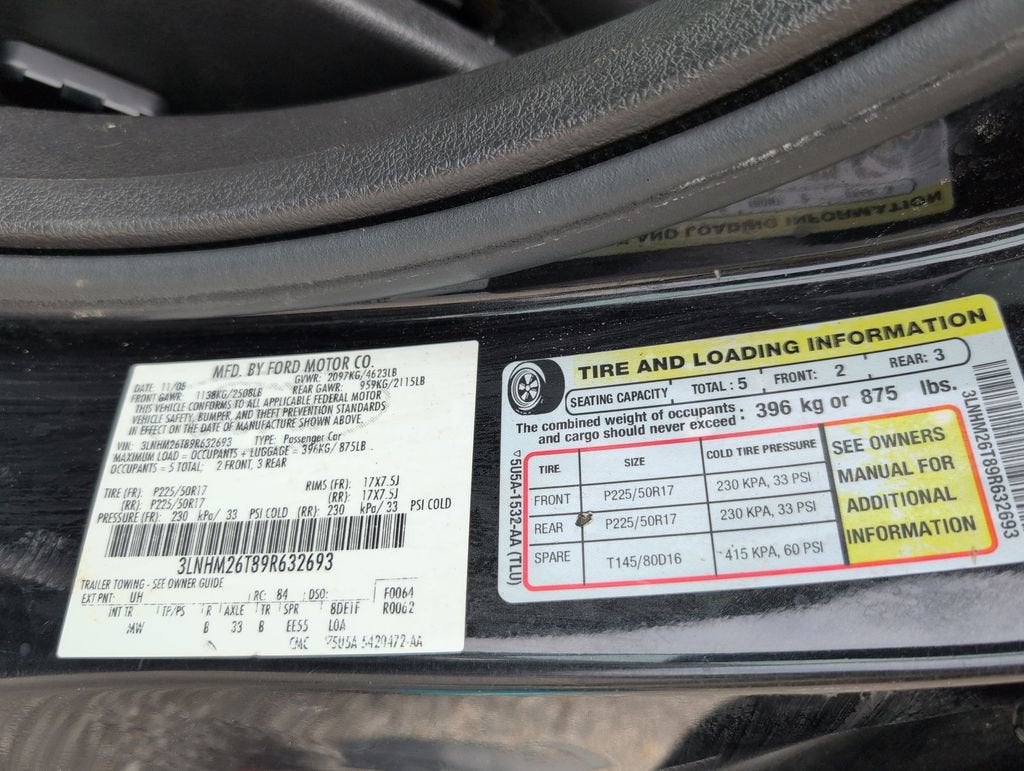 2009 Lincoln MKZ NA