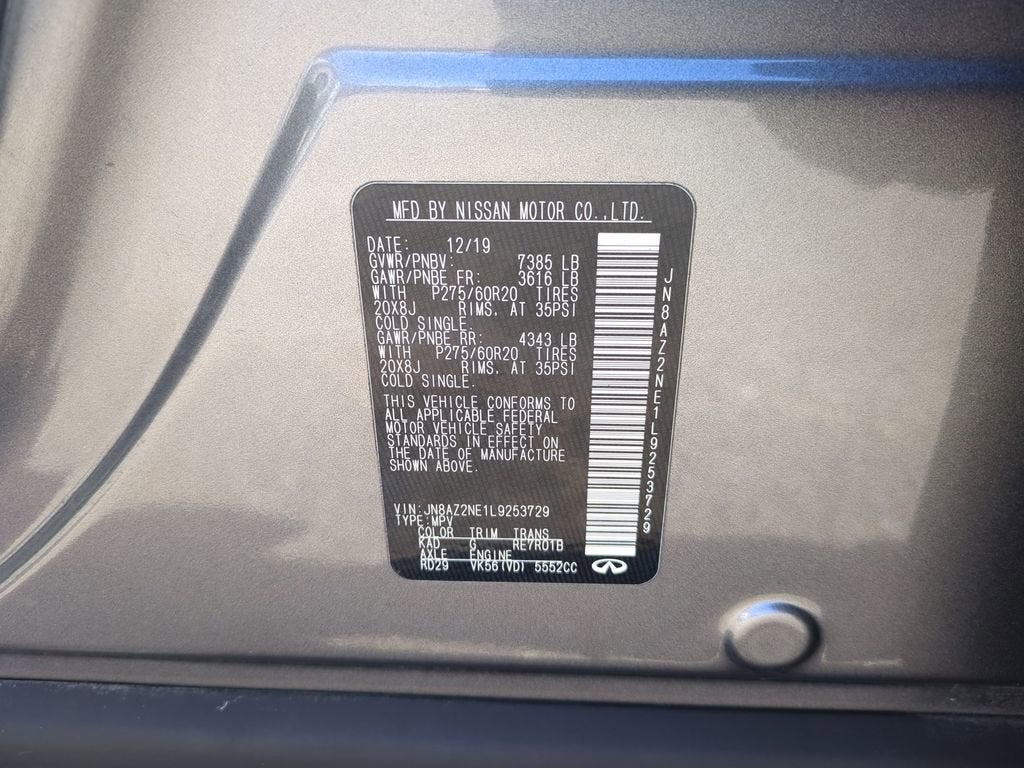 2020 INFINITI QX80 LUXE