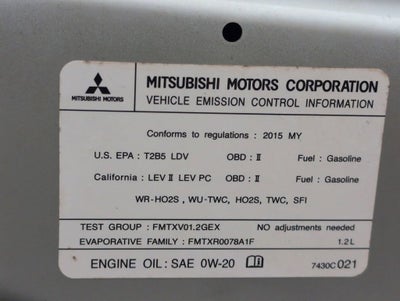2015 Mitsubishi Mirage ES