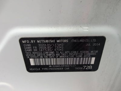 2015 Mitsubishi Mirage ES