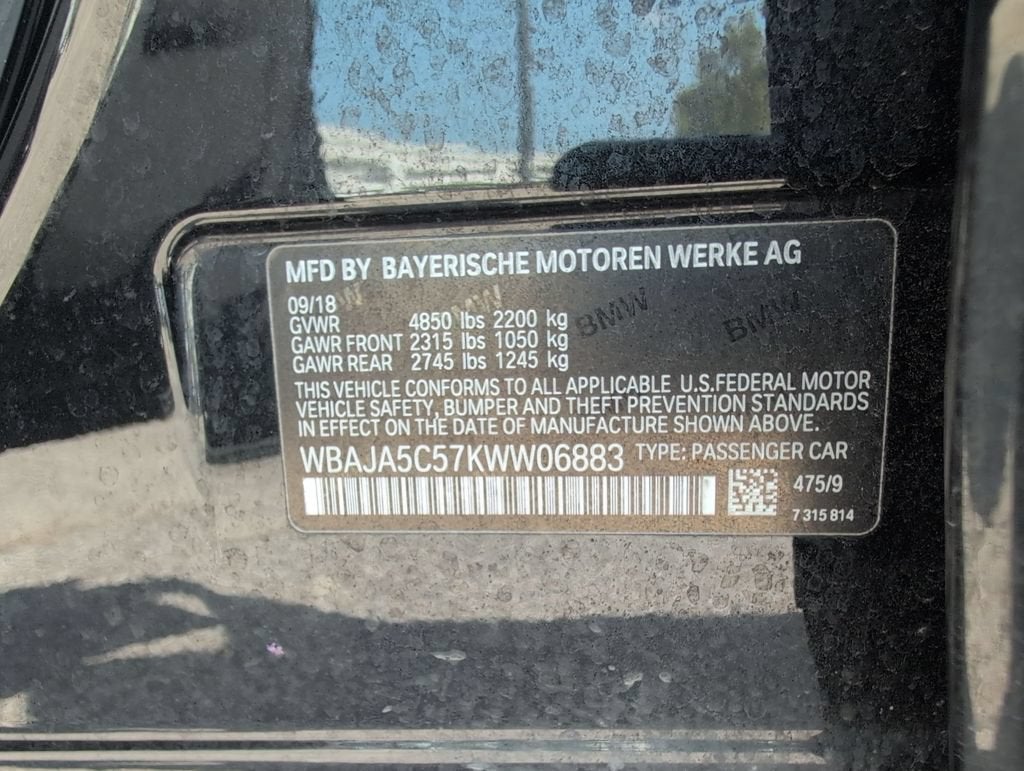 2019 BMW 530i 530i