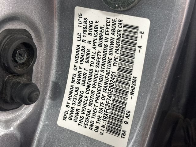 2016 Honda Civic Sedan EX