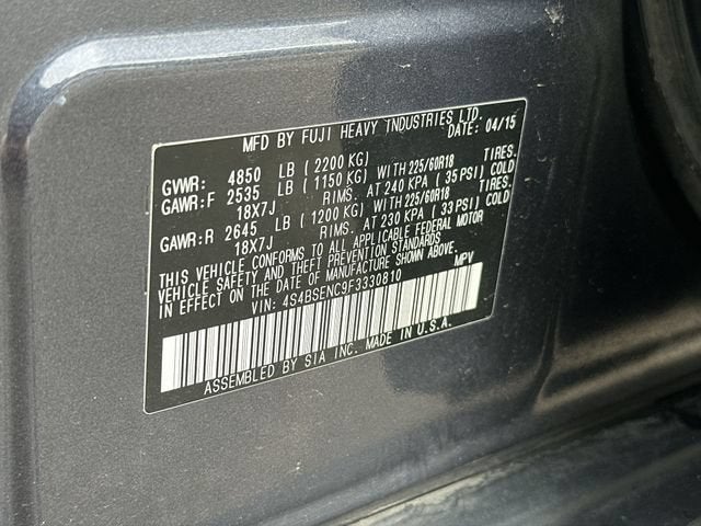 2015 Subaru Outback 3.6R Limited
