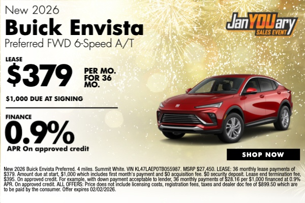 New 2026 Buick Envista Preferred FWD 6 Speed A/T