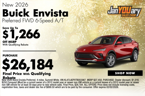 New 2026 Buick Envista Preferred FWD 6-Speed A/T