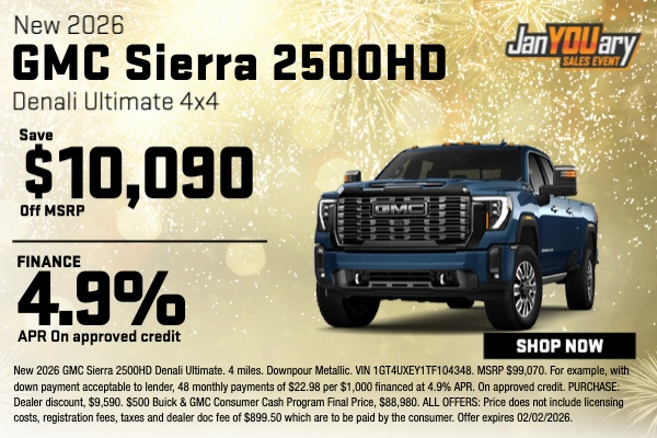 New 2026 GMC Sierra 2500HD Denali Ultimate 4x4