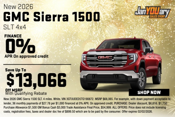 New 2026 GMC Sierra 1500 SLT 4x4